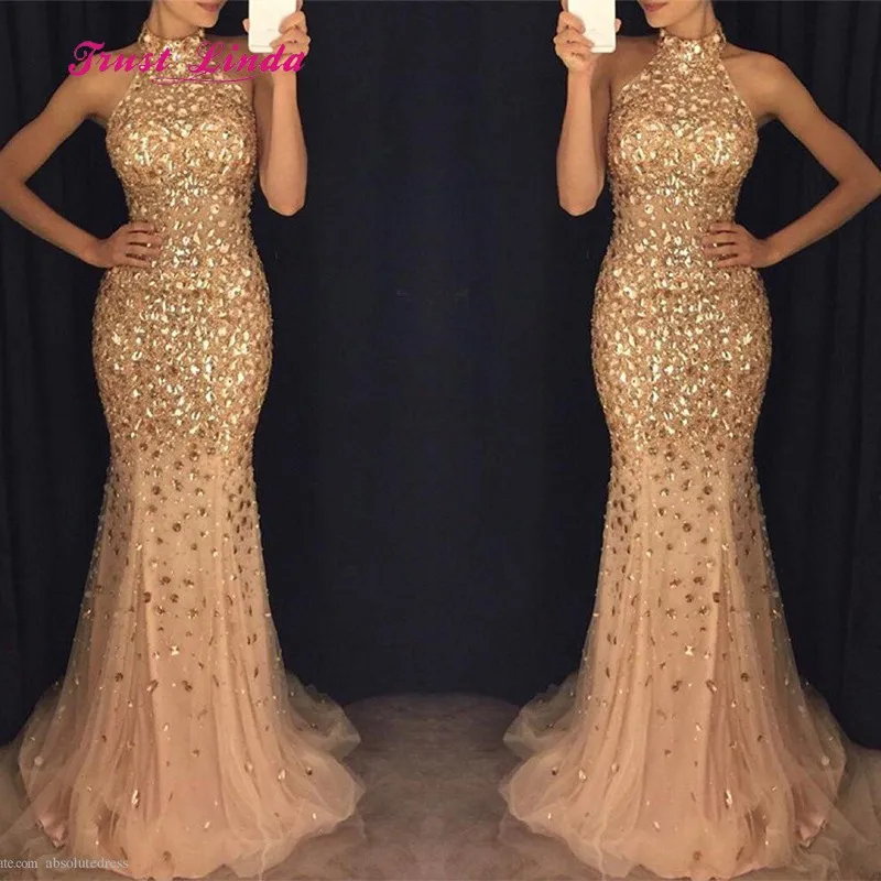 Gorgeous Wedding Party Dress High Neck Floor Length Crystal Beaded Mermaid Elegant Dress Women For Wedding Party
Gorgeous Wedding Party Dress High Neck Floor Length Crystal Beaded Mermaid Elegant Dress Women For Wedding Party
