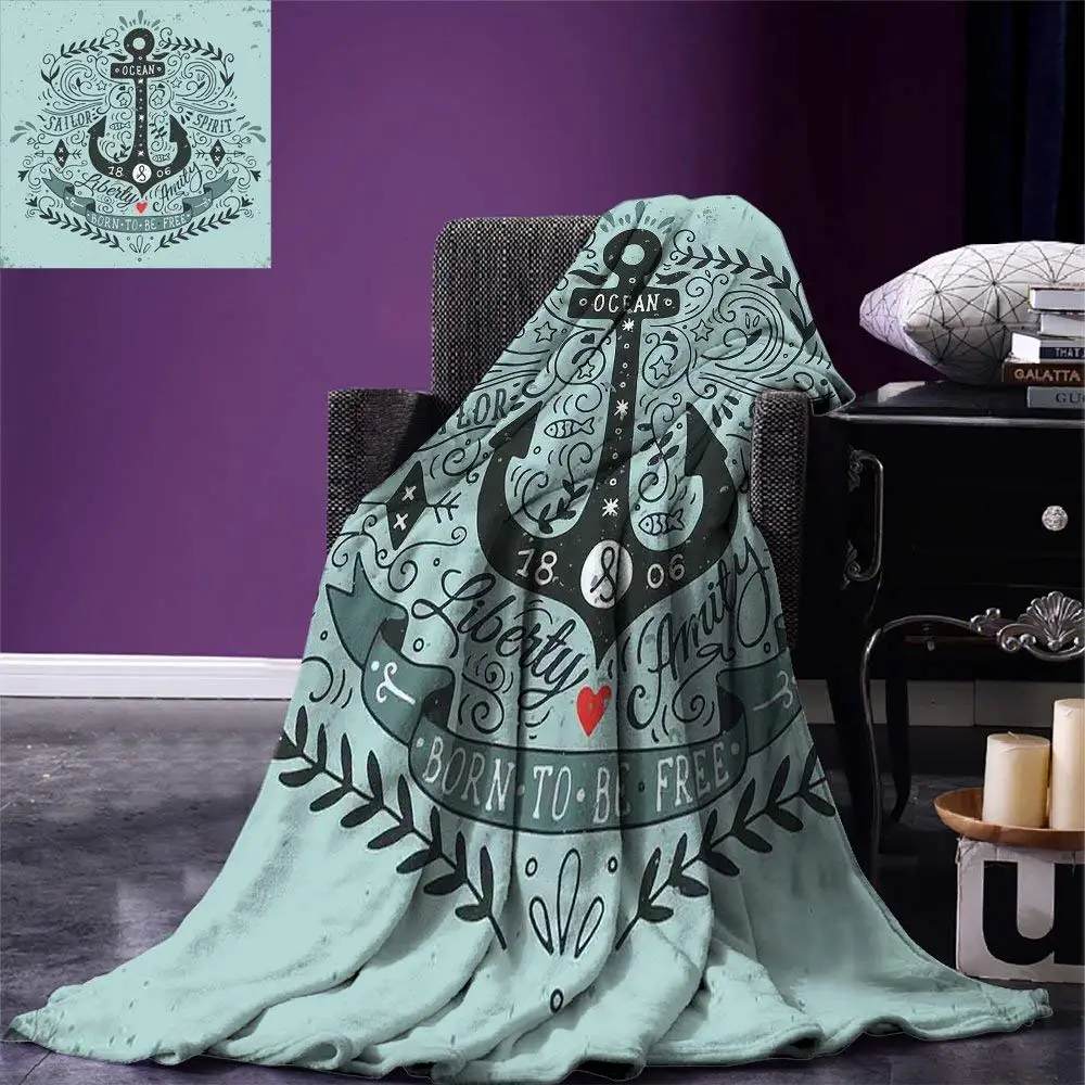 Navy Throw Vintage Style Anchor Lettering Quotes and Floral Sailor Marine Design Artwork Print Warm Microfiber Blanket
Navy Throw Vintage Style Anchor Lettering Quotes and Floral Sailor Marine Design Artwork Print Warm Microfiber Blanket