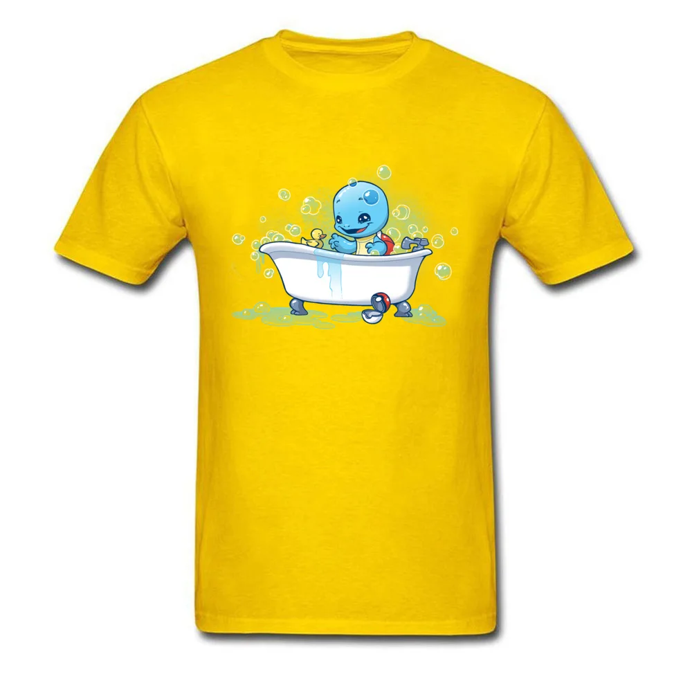 bath time 9902 Men T Shirt Funny Normal Tops Shirts 100% Cotton Fabric Crewneck Short Sleeve Casual Tee Shirt Fall bath time 9902 yellow