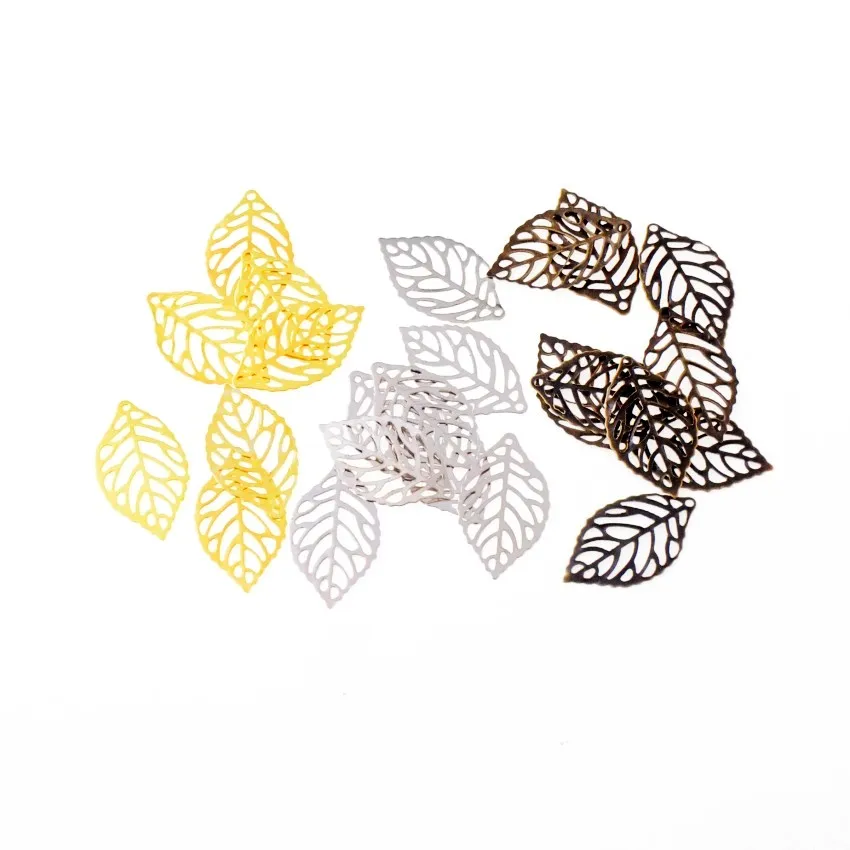 100Pcs Bronze/Gold/Silver Filigree Leaf Connectors Metal Crafts Decoration DIY Findings 24x14mm
100Pcs Bronze/Gold/Silver Filigree Leaf Connectors Metal Crafts Decoration DIY Findings 24x14mm