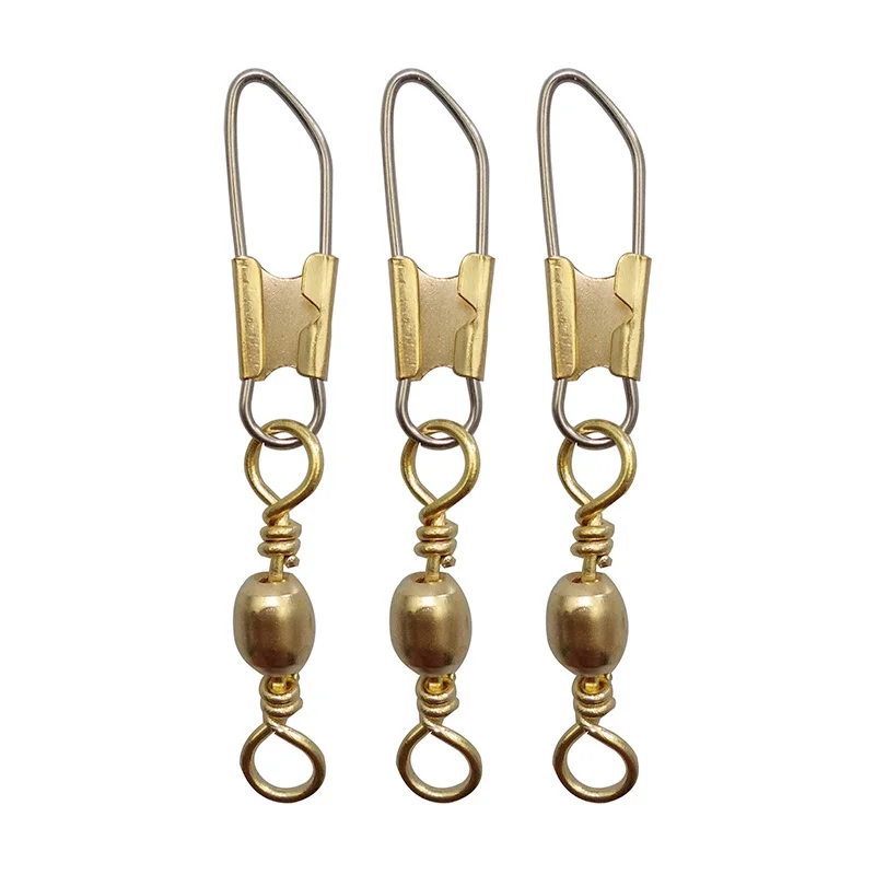 100pcs Barrel Fishing Swivel With Safety Snap Gold Barrel Swivels Hard Fishing Tools Connector Size 2 4 6 10
100pcs Barrel Fishing Swivel With Safety Snap Gold Barrel Swivels Hard Fishing Tools Connector Size 2 4 6 10