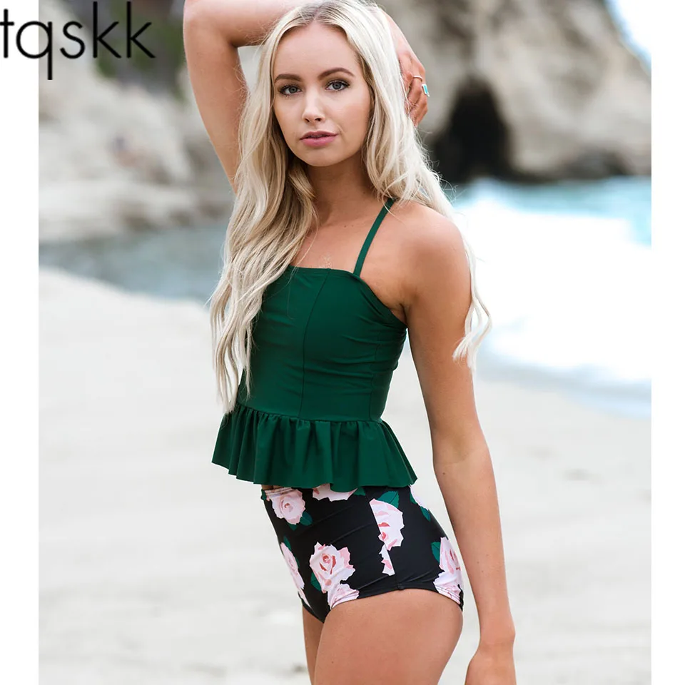TQSKK 2019 New Women Swimwear Sexy Halter Female Swimsuit Sexy Solid Tankini Set Printed Bottom Summer Beach Wear Bathing Suits
TQSKK 2019 New Women Swimwear Sexy Halter Female Swimsuit Sexy Solid Tankini Set Printed Bottom Summer Beach Wear Bathing Suits