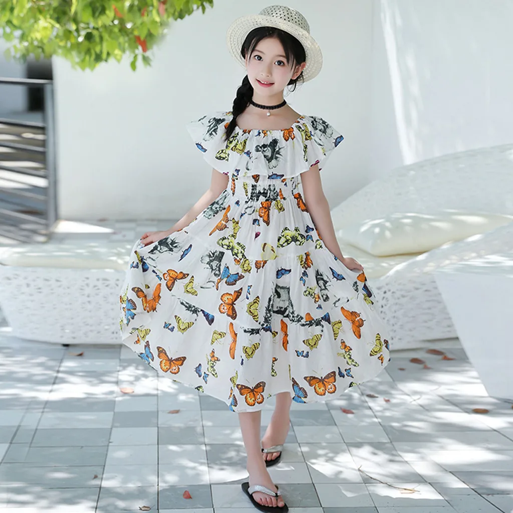MUQGEW Girls Dress Kids Teen Children Girls Butterfly Ruffles Off Shoulder Bohemia Beach Dress Kids Dresses for Girls Vestidos
MUQGEW Girls Dress Kids Teen Children Girls Butterfly Ruffles Off Shoulder Bohemia Beach Dress Kids Dresses for Girls Vestidos
