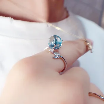 DIEERLAN 925 Sterling Silver Blue Crystal Ball Fish Tail Mermaid Rings for Women Finger Open Rings For Party Birthday Gift
DIEERLAN 925 Sterling Silver Blue Crystal Ball Fish Tail Mermaid Rings for Women Finger Open Rings For Party Birthday Gift