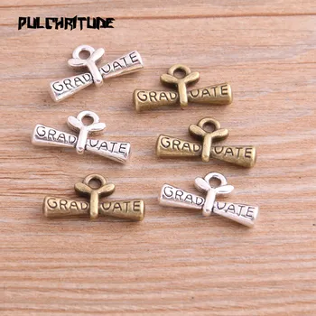10PCS 11*21mm Two Color Bachelor Cap Charms Letter GRADUATE Pendant Jewelry Metal Alloy Jewelry Marking
10PCS 11*21mm Two Color Bachelor Cap Charms Letter GRADUATE Pendant Jewelry Metal Alloy Jewelry Marking