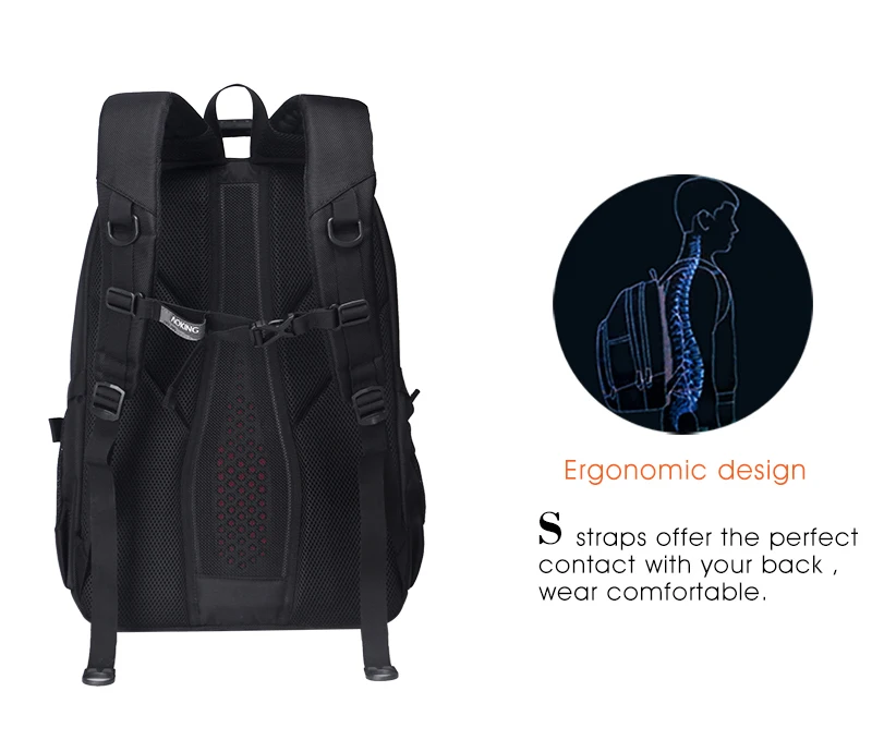 Aoking Original Brand New Patent Design Massage Air Cushion1 Men's Laptop Backpack Men Large Capacity Nylon Comfort Backpacks 10