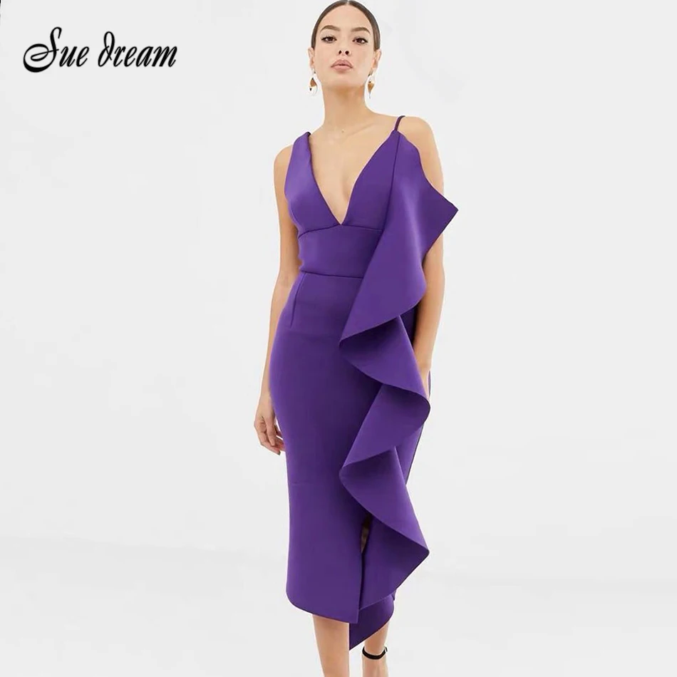 Wholesale 2019 new summer women's sexy purple dress women's deep V-neck fashion sexy party dress ruffled back dress
Wholesale 2019 new summer women's sexy purple dress women's deep V-neck fashion sexy party dress ruffled back dress