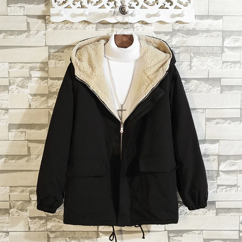 Men Parka Winter Thick Warm Loose Wool Big Pocket Fashion Casual Zipper Mens Winter Jackets and Coats Ropa De Hombre 2019
Men Parka Winter Thick Warm Loose Wool Big Pocket Fashion Casual Zipper Mens Winter Jackets and Coats Ropa De Hombre 2019