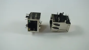 RJ45 module jack Tab down 1 Port Shielded EMI Finger Magnetics Green Yellow LED Right Angle Through Hole 10/100/1000 Base-T
RJ45 module jack Tab down 1 Port Shielded EMI Finger Magnetics Green Yellow LED Right Angle Through Hole 10/100/1000 Base-T