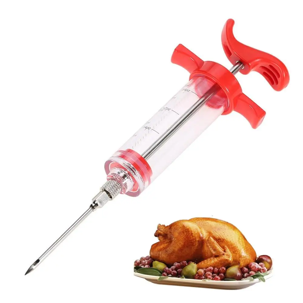 Stainless Steel Needle Meat Injector Flavor Marinade Spice Syringe Kitchen Cooking Meat Poultry Turkey Chicken BBQ Tool
Stainless Steel Needle Meat Injector Flavor Marinade Spice Syringe Kitchen Cooking Meat Poultry Turkey Chicken BBQ Tool