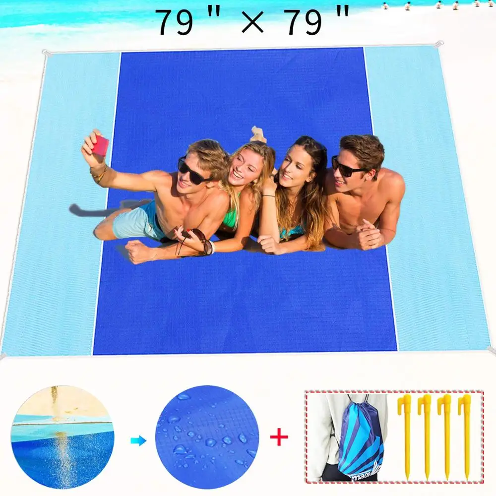 Sand Free Beach Mat, Sand Proof Mat is Easy to Clean and Dust Prevention,Big Size Fast Dry&Waterproof Events with Your Family
Sand Free Beach Mat, Sand Proof Mat is Easy to Clean and Dust Prevention,Big Size Fast Dry&Waterproof Events with Your Family