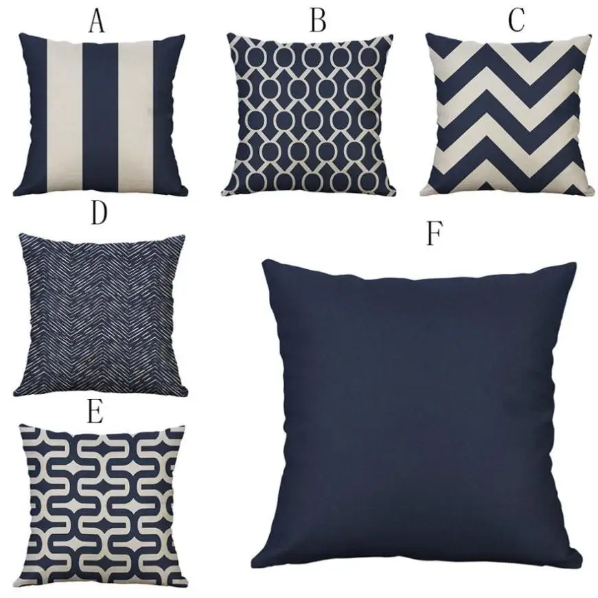 Geometric Cotton Linen Throw Pillow Case Navy Series Decorative Pillows For Sofa Car Seat Cushion Cover 45x45cm Home Decor
Geometric Cotton Linen Throw Pillow Case Navy Series Decorative Pillows For Sofa Car Seat Cushion Cover 45x45cm Home Decor