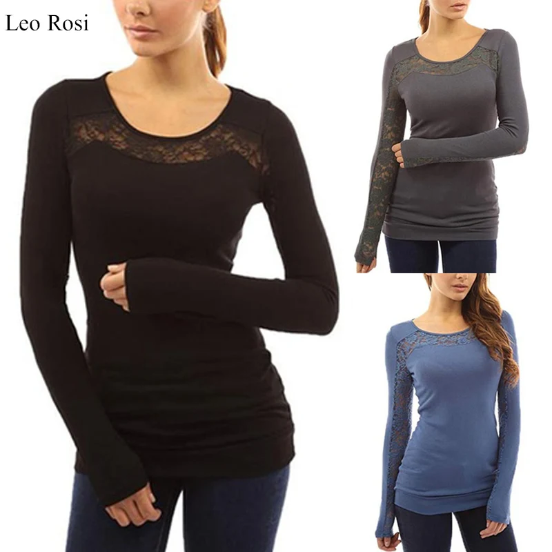 Leo Rosi Black lace cut out choker neck elegant t shirt women tops 2019 summer long sleeve slim fit office tee shirts DT04
Leo Rosi Black lace cut out choker neck elegant t shirt women tops 2019 summer long sleeve slim fit office tee shirts DT04