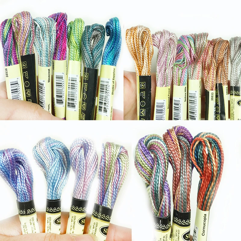 7 Colors/pack high quality Color Variation Cotton Embroidery Variegated per skein Floss Cross stitch Thread French embroidery
7 Colors/pack high quality Color Variation Cotton Embroidery Variegated per skein Floss Cross stitch Thread French embroidery