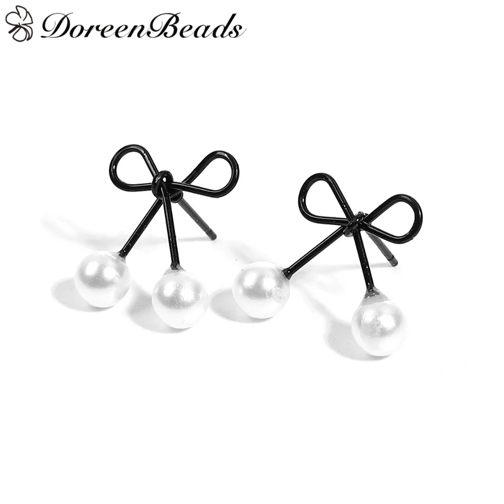 DoreenBeads Lovely Romantic Stud Earrings for Girls Women Black Bowknot with White Beads Good Gift for Girlfriend Sister 1 Pair
DoreenBeads Lovely Romantic Stud Earrings for Girls Women Black Bowknot with White Beads Good Gift for Girlfriend Sister 1 Pair