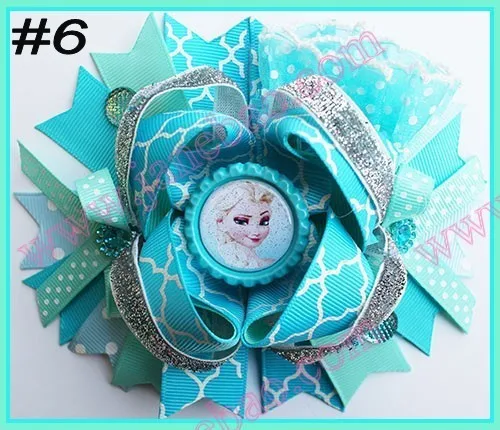 

free shipping 10pcs 6'' large Over the Top Loopy Boutique Bow cartoon hair bows hair bows clips OTT hair bows