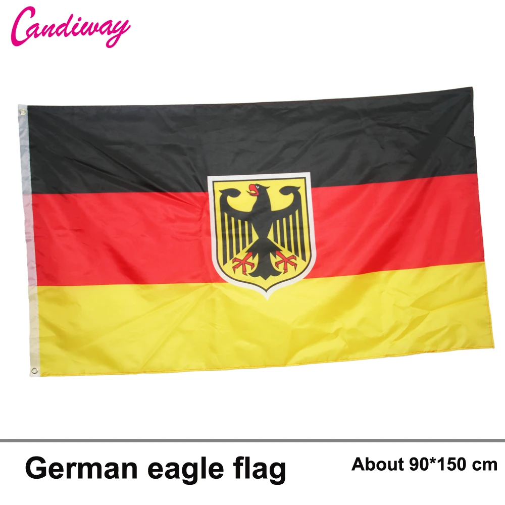 Фото Немецкая наклейка с орлом и флагом Виниловая 3x 5 футов/90*150 см - купить