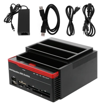 

USB3.0 To SATA IDE External 2.5"/3.5" HDD Hard Drive Docking Station Card Reader *dls* X6HA