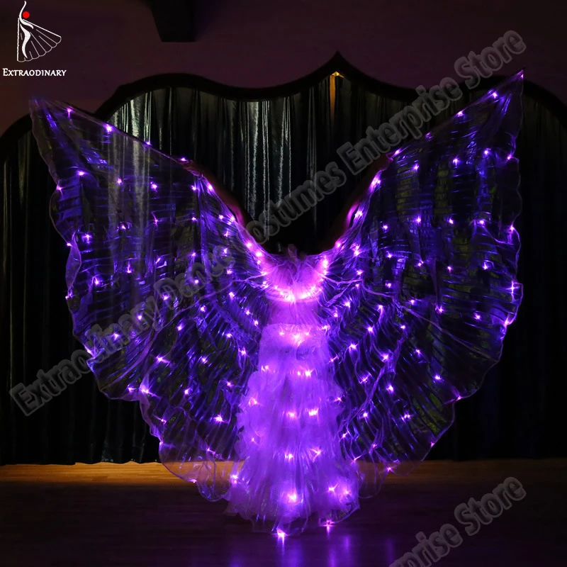 New Women Belly Dance Butterfly Wings Isis Led Dance Accessories DJ Lamp Props LED Light Up 360 Degrees Wing 6 Colors-Changing
New Women Belly Dance Butterfly Wings Isis Led Dance Accessories DJ Lamp Props LED Light Up 360 Degrees Wing 6 Colors-Changing