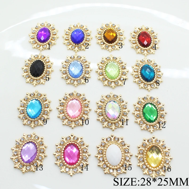 New 10 pcs/lot25*28MM Oval Acrylic Alloy Rhinestone Flatback Bottom Snap Buttons for Wedding Decoration Accessories
New 10 pcs/lot25*28MM Oval Acrylic Alloy Rhinestone Flatback Bottom Snap Buttons for Wedding Decoration Accessories