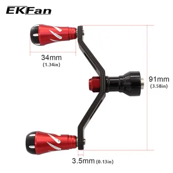 2018 EKFan High Quality Aluminum Alloy Knob With Carbon Fiber Double Handles Fishing Reel Fishing Tackle Accessory
2018 EKFan High Quality Aluminum Alloy Knob With Carbon Fiber Double Handles Fishing Reel Fishing Tackle Accessory