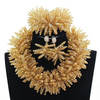 Unique Design Gold Chunky African Beads Jewelry Sets Nigerian Wedding Crystal Women Statement Necklace Set Free Ship CRV305
Unique Design Gold Chunky African Beads Jewelry Sets Nigerian Wedding Crystal Women Statement Necklace Set Free Ship CRV305