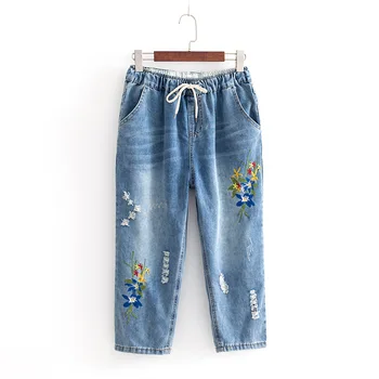 2019 Plus Size Casual Jeans Summer Women Clothing Fashion Loose Trumpet Flower Denim Calf-Length Pants S7-1825
2019 Plus Size Casual Jeans Summer Women Clothing Fashion Loose Trumpet Flower Denim Calf-Length Pants S7-1825