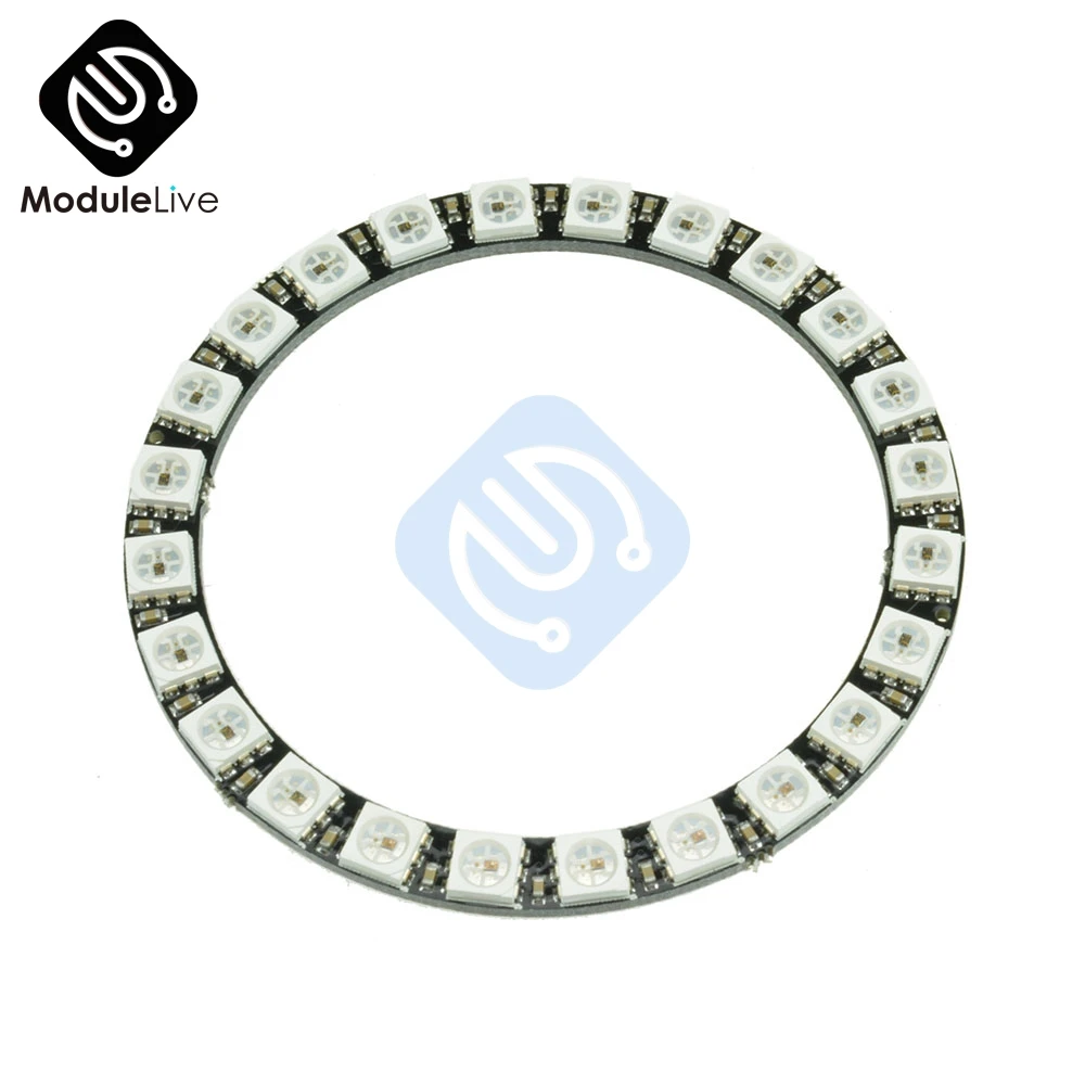 WS2812B модуль полосы 24 бит X WS2812 5050 RGB светодиодная кольцесветильник лампа с