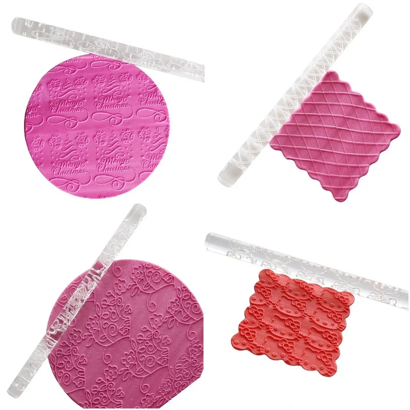 Rolling Pin Embossing Beautiful Design Fondant Sugar Craft DIY Cake Decor Transparent Rolling Pins 16*1cm
Rolling Pin Embossing Beautiful Design Fondant Sugar Craft DIY Cake Decor Transparent Rolling Pins 16*1cm