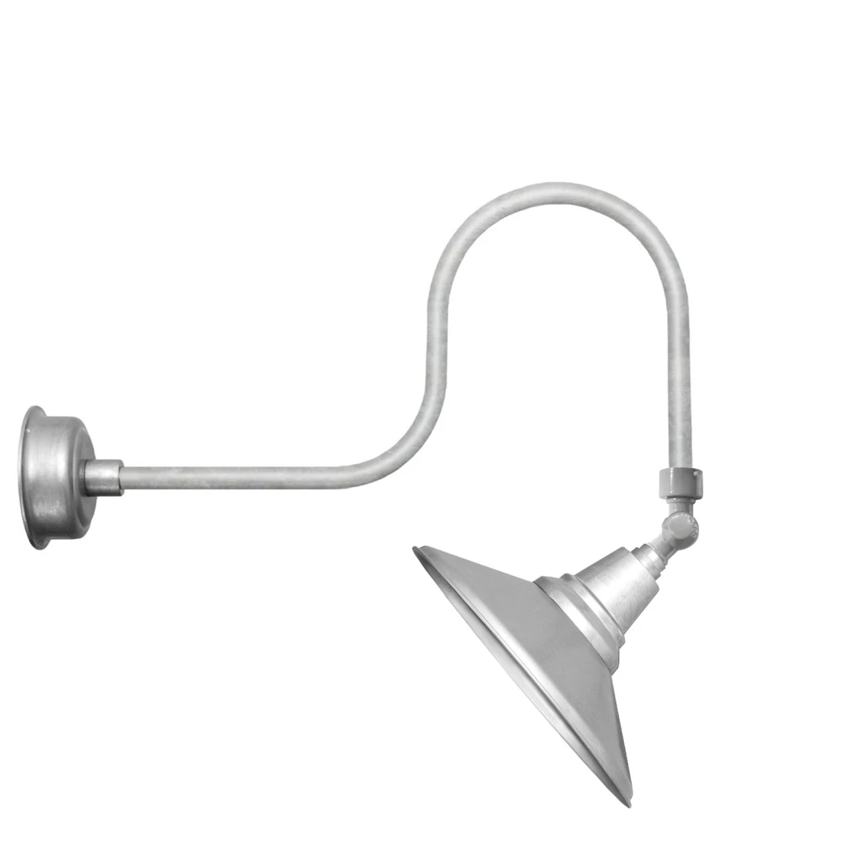 20 Calla LED Sign Light with Industrial Arm in Galvanized Silver