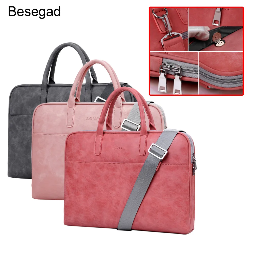 Besegad PU Leather 13 13.3 14 15 15.6 Inch Laptop Briefcase Sleeve Pouch Case Bag for MacBook Air Pro Samsung Lenovo Dell Sony
Besegad PU Leather 13 13.3 14 15 15.6 Inch Laptop Briefcase Sleeve Pouch Case Bag for MacBook Air Pro Samsung Lenovo Dell Sony