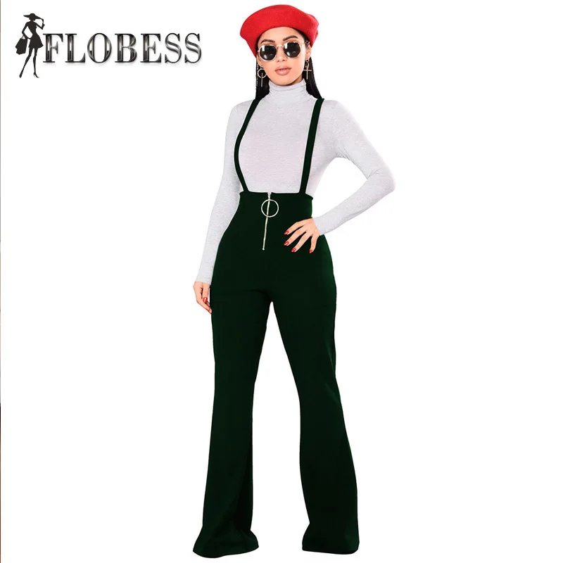 2017 Women Loose Suspender Trousers Solid Color Casual High Waist Overalls Autumn Rompers Female Flare Pants
2017 Women Loose Suspender Trousers Solid Color Casual High Waist Overalls Autumn Rompers Female Flare Pants