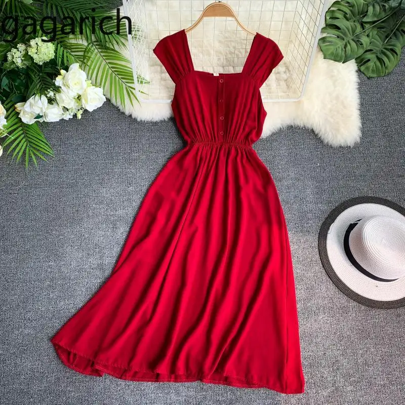 Gagarich Women Fashion 2019 New French Retro Solid Color A-line Sweet Summer Bohemian Style Dress
Gagarich Women Fashion 2019 New French Retro Solid Color A-line Sweet Summer Bohemian Style Dress