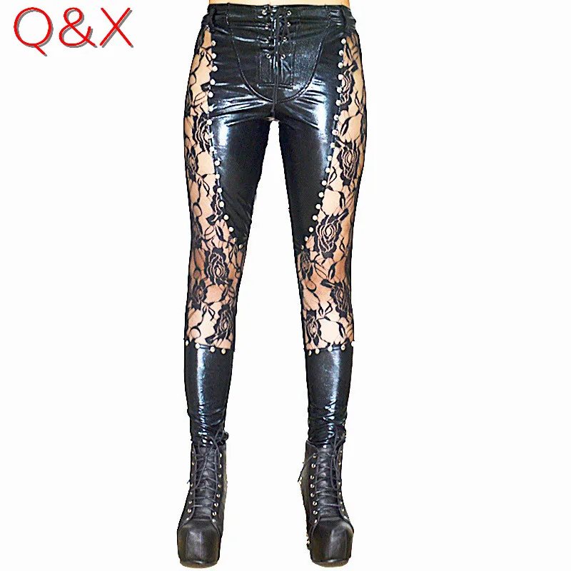 XX34 2017 Fashion New Women High Quality Faux Leather Drawstring Trousers XL Female Skinny PU Leather Legging Femme Lace Pants
XX34 2017 Fashion New Women High Quality Faux Leather Drawstring Trousers XL Female Skinny PU Leather Legging Femme Lace Pants