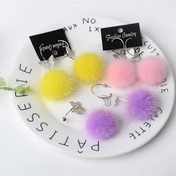 Bohemian Real Mink Pompom Earrings Black White Blue Red Mink Fur Pompom Long Drop Dangle Earrings Fashion For Women Jewelry
Bohemian Real Mink Pompom Earrings Black White Blue Red Mink Fur Pompom Long Drop Dangle Earrings Fashion For Women Jewelry