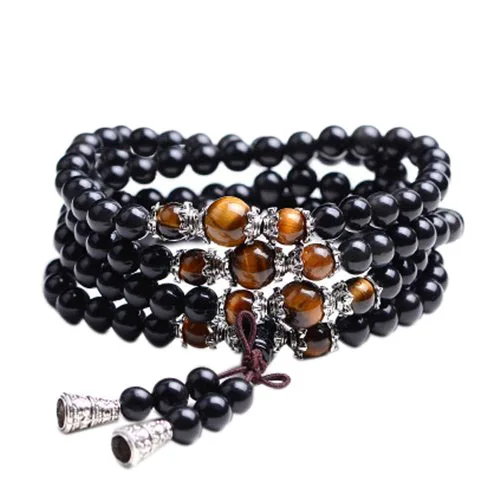 High Quality Black Color Tiger Eye Crystal Tibet Buddhist Buddha Meditation 108 Prayer Bead Mala Bracelet/Necklace
High Quality Black Color Tiger Eye Crystal Tibet Buddhist Buddha Meditation 108 Prayer Bead Mala Bracelet/Necklace