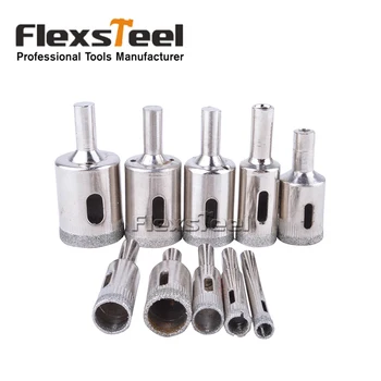 Flexsteel Diamond Coated Glass Core Hole Drill Bits Set for Glass Tile Marble Concrete Ceramic 10 Pieces 6-30MM
Flexsteel Diamond Coated Glass Core Hole Drill Bits Set for Glass Tile Marble Concrete Ceramic 10 Pieces 6-30MM