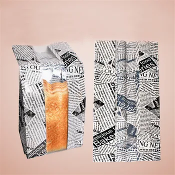 Disposable Toast Newspaper Packing Hand Torn Bread Window-Open Parcel Bakery Oil-Absorbing Paper Food Grade Nontoxic 50/100pcs
Disposable Toast Newspaper Packing Hand Torn Bread Window-Open Parcel Bakery Oil-Absorbing Paper Food Grade Nontoxic 50/100pcs