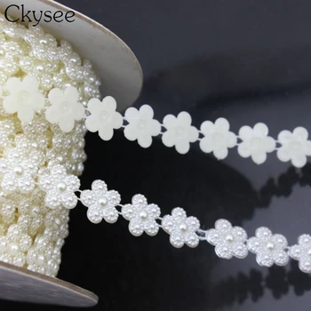 Ckysee 5 Meters/Roll 14mm Flower Flat Back Plastic Pearl Trim String Trim Chain For DIY Jewelry Making Free Shipping
Ckysee 5 Meters/Roll 14mm Flower Flat Back Plastic Pearl Trim String Trim Chain For DIY Jewelry Making Free Shipping