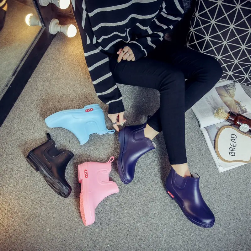 PVC Ankle Rain Boots Candy colors Waterproof Water Shoes Woman Rainboots Wellies Slip-on
PVC Ankle Rain Boots Candy colors Waterproof Water Shoes Woman Rainboots Wellies Slip-on