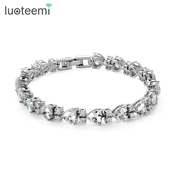 LUOTEEMI Factory Wholesale Unique Wedding Engagement Bracelet Jewelry AAA Clear Cubic Zirconia Women Bracelets & Bangles
LUOTEEMI Factory Wholesale Unique Wedding Engagement Bracelet Jewelry AAA Clear Cubic Zirconia Women Bracelets & Bangles