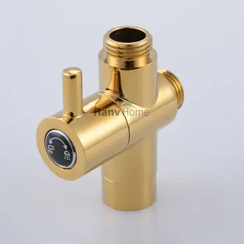 Golden G1/2" Brass T-adapter valve Diverter for handheld Shower Head Bidet Spray11-016G
Golden G1/2" Brass T-adapter valve Diverter for handheld Shower Head Bidet Spray11-016G
