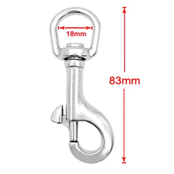 18mm Stainless Steel Key Buckle Swivel Snap Spring Safety Clip Hook Carabiner for Rotating Link Pet Buckle Silver Dropship
18mm Stainless Steel Key Buckle Swivel Snap Spring Safety Clip Hook Carabiner for Rotating Link Pet Buckle Silver Dropship