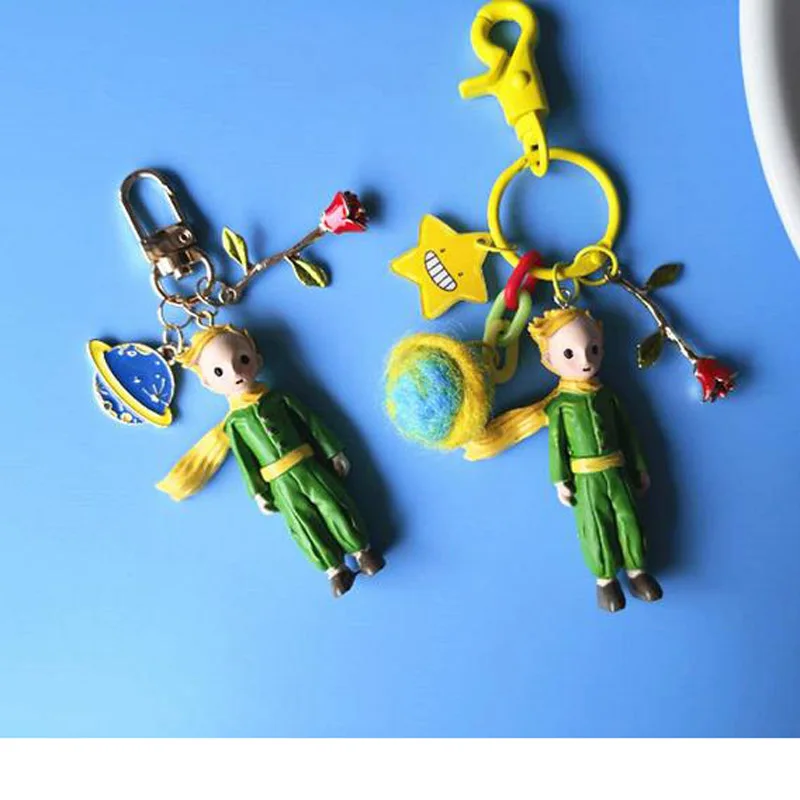 Cute The Little Prince Doll Keychain LE PETIT PRINCE Fox Rose Key Ring Pendant for Women Bag Car Accessories Key Ring
Cute The Little Prince Doll Keychain LE PETIT PRINCE Fox Rose Key Ring Pendant for Women Bag Car Accessories Key Ring