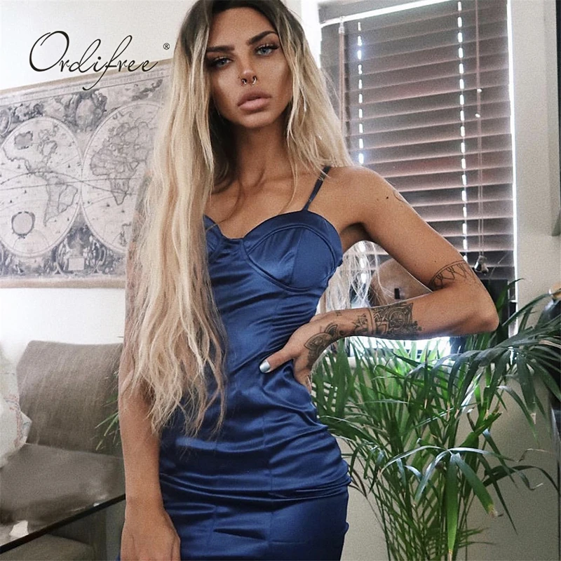 Ordifree 2019 Summer Women Silk Dress Sexy Bodycon Mini Party Dress Spaghetti Strap Short Satin Dress
Ordifree 2019 Summer Women Silk Dress Sexy Bodycon Mini Party Dress Spaghetti Strap Short Satin Dress