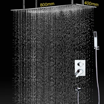 Luxury Hot And Cold Shower Set Rainfall Bathroom Massage Shower 400 x 800 mm Ceiling Mounted Showerhead
Luxury Hot And Cold Shower Set Rainfall Bathroom Massage Shower 400 x 800 mm Ceiling Mounted Showerhead