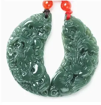 Genuine Xinjiang and Tian Yuqing natural jade pendant jade dragon and phoenix couple jade pendant male and female models
Genuine Xinjiang and Tian Yuqing natural jade pendant jade dragon and phoenix couple jade pendant male and female models