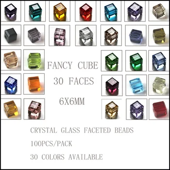 AAA Glass Crystal beads 100pcs/lot 6mm Cube Beads Square Multi-colored for jewelry making
AAA Glass Crystal beads 100pcs/lot 6mm Cube Beads Square Multi-colored for jewelry making