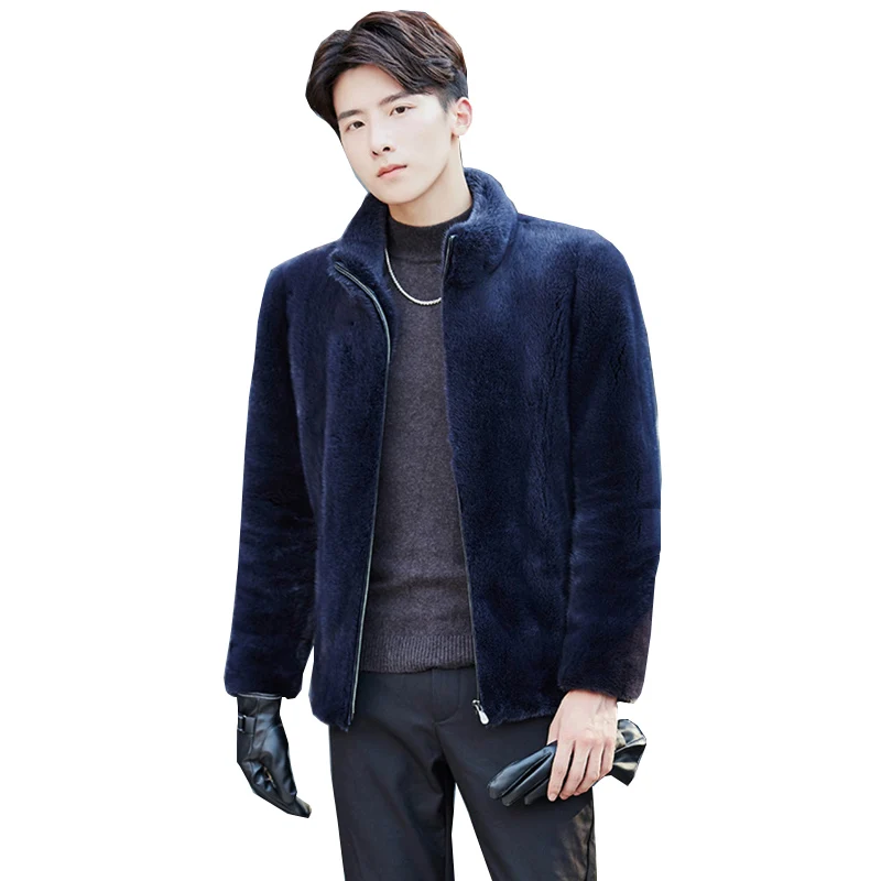2019 Autumn winter new mink coat mink short collar imitation fur coat men's large European and American code S-6XL
2019 Autumn winter new mink coat mink short collar imitation fur coat men's large European and American code S-6XL