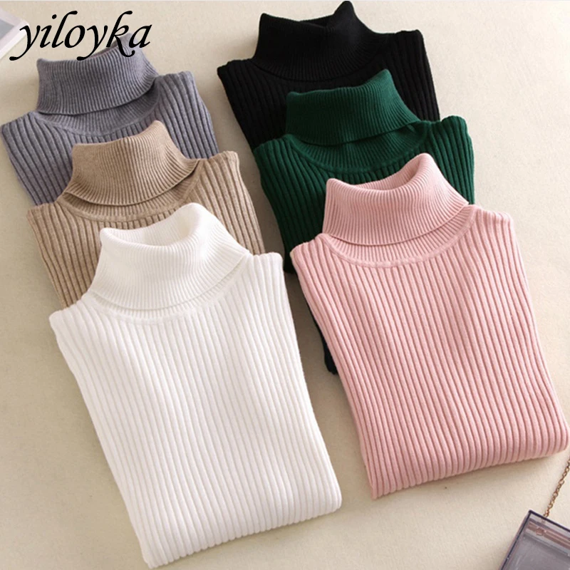 Winter Knitted Women's Turtleneck Sweater Women Casual Soft Autumn Jumper Fashion Slim Elasticity Pullovers Pull Femme Shirt
Winter Knitted Women's Turtleneck Sweater Women Casual Soft Autumn Jumper Fashion Slim Elasticity Pullovers Pull Femme Shirt